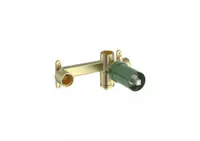 Valva baterie lavoar Roca NU A5E3502P20, incastrata, monocomanda, cartus ceramic, Verde lucios