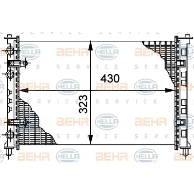 Radiator, racire motor HELLA 8MK 376 712-081