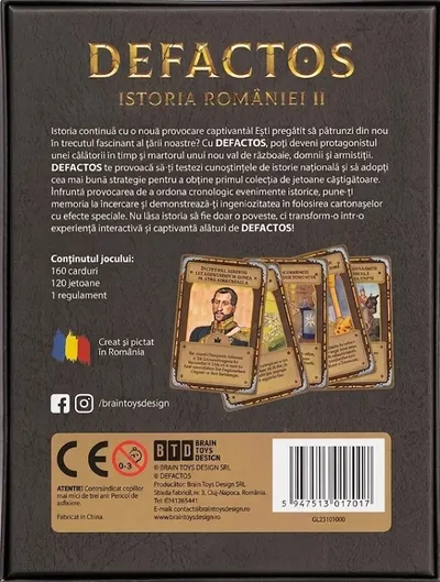 Joc de societate - Defactos - Istoria Romaniei II