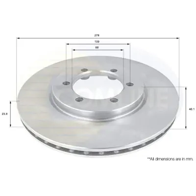 Disc frana COMLINE ADC1015V