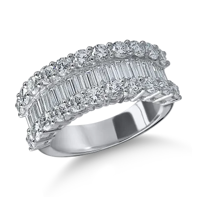 Inel din aur alb cu diamante microsetting de 2.7ct