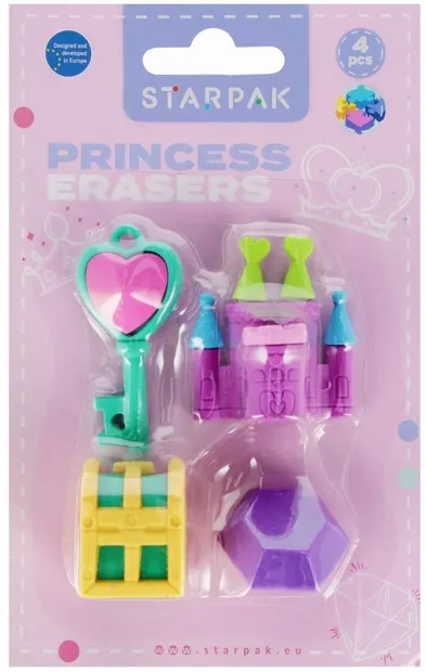 Set de radieră 3D Starpak - Princesses, 4 buc