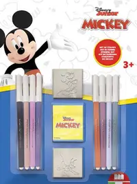 Set creativ Multiprint - Mickey Mouse, 2 ștampile și 8 pixuri