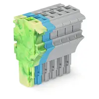 1-conductor female plug; 2.5 mm²; 6-pole; 2,50 mm²; green-yellow, blue, gray