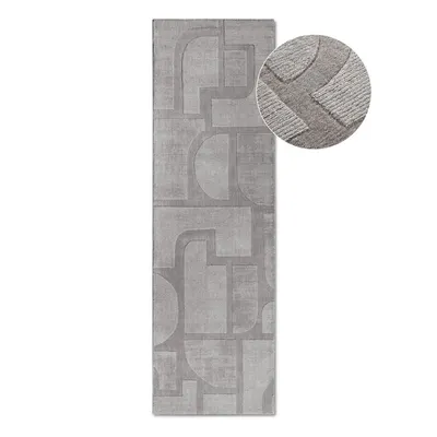 Covor tip traversă gri țesut manual din lână 80x250 cm Alexis – Villeroy&Boch