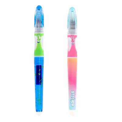 Stilou Strigo cu cerneală cu ștergere + 2 rezerve + dispozitiv de curățare, blister