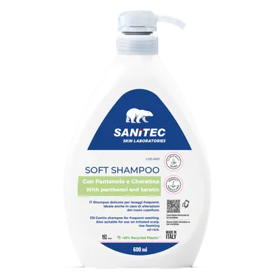 Sampon cu pantenol si cheratina, 600ml, Sanitec