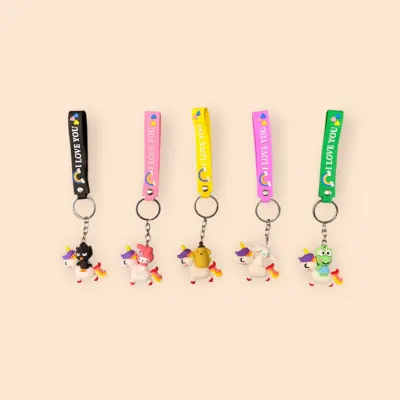 Breloc cu unicorn pentru copii – Accesoriu colorat pentru ghiozdan și chei,En-gros