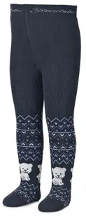 Colanți termici pentru copii Sterntaler - Bears, 68 cm, 5-6 luni, albastru