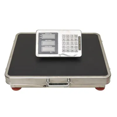 Cantar Electronic cu Platforma, fara Fir, 42 x 52 cm, Capacitate Maxima 300 kg, Inox