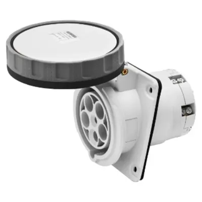 Priza industriala incastrata 10° HP - IP66/IP67 - 2P+E 125A 480-500V 50/60HZ - BLACK - 7H - MANTLE TERMINAL