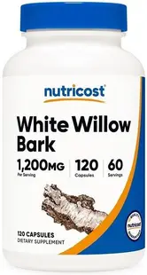 White Willow Bark, 1200 mg, 120 capsule, Nutricost