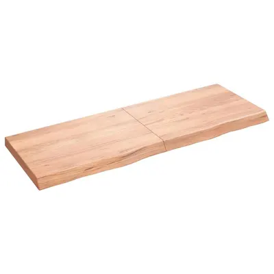 vidaXL Blat de masă maro 140x50x(2-6) cm, lemn masiv stejar tratat