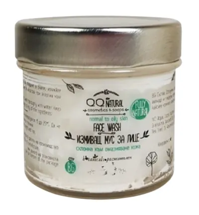 QQ Natural Spumă de săpun natural pentru spălarea feței, 100 ml