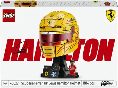 Constructor LEGO Formula 1 - Casca lui Lewis Hamilton de la echipa Scuderia Ferrari HP (43022)