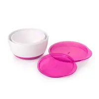 Set 2 boluri alimentare cu capac roz 200360 ml