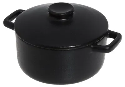 Vas ceramic cu capac Maku - Robuste, 12 cm, 380 ml