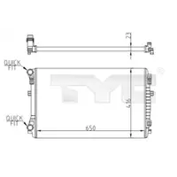 Radiator, racire motor TYC 737-0071-R