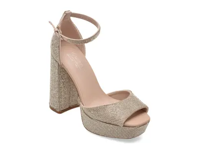 Sandale elegante CALL IT SPRING nude, DOMMINIQUE 270, din material textil