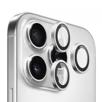 Folie de protectie Camera Spate Blueo Metal Frame pentru Apple iPhone 14 Pro Max / 14 Pro, Sticla Securizata, Argintie