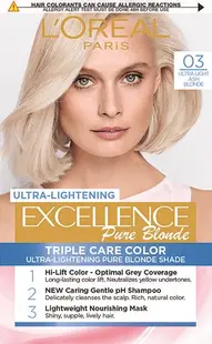 L'Oréal Excellence Vopsea de păr, 03 Ultra-Light Ash Blonde