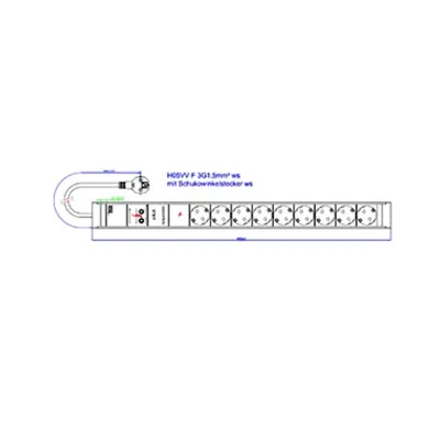 PDU19'' 9xSchuko Alb, 2 m fisa Schuko, AL,prot., filtru