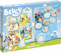 Set creativ Totum Bluey - Decorează singur figurine și felicitări din ipsos