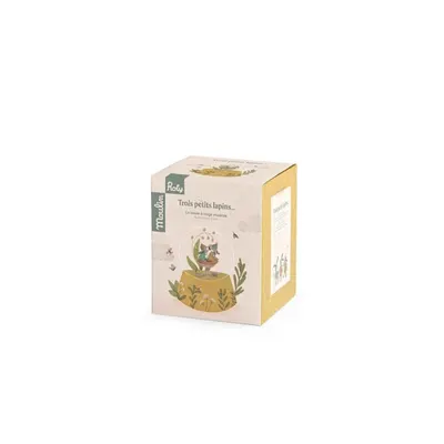 Glob muzical cu zapada Trois petits lapins Moulin Roty