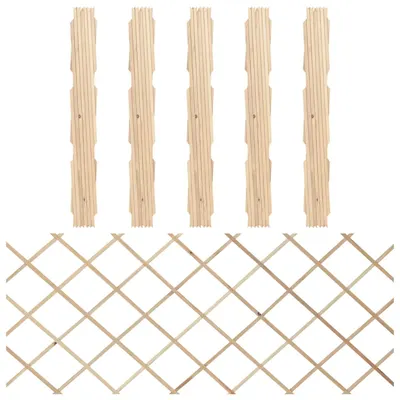 Gossi garduri cu zabrele, 5 buc., 180x80 m, lemn masiv de brad