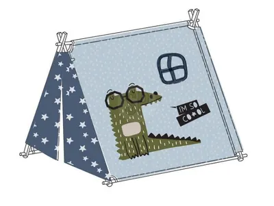 Cort de joacă copii cu imprimeu crocodil