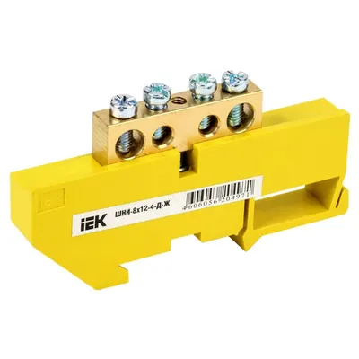 Neutral bus bar with DIN-Izolator SHNI-8x12-4-D-ZH