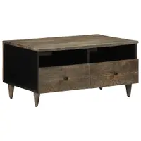 Gossi masuta de cafea gri deschis 80x54x40 cm lemn masiv de mango