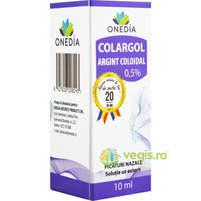 Colargol Argint Coloidal 0.5% 10ml