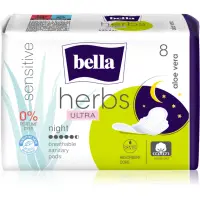 BELLA Herbs Ultra Night absorbante menstruale pentru noapte Aloe Vera 8 buc