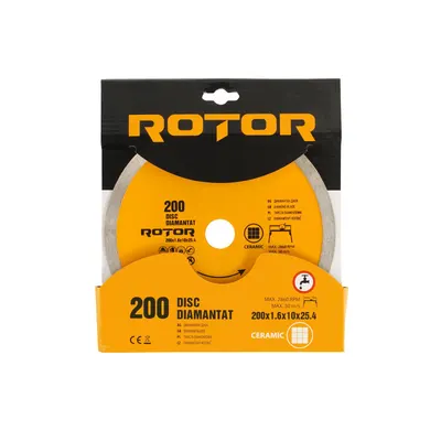 DISC DIAMANTAT 200x1.6x25.4 continuu with water Rotor
