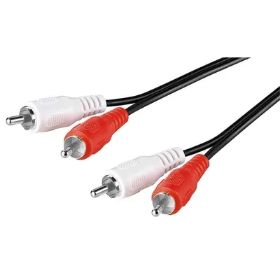 Cablu Audio 2 x RCA Tata - 2 x RCA Tata 10m, Goobay
