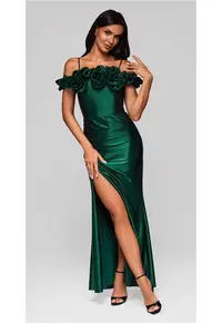Rochie de seara Maxi LA-OM-DLR213 - Verde