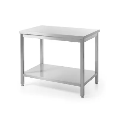 Masa de Lucru Profesionala, Din Inox AISI 430, Centrala cu Polita, 1000x600x850 mm