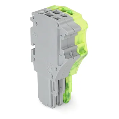 1-conductor female plug; 1.5 mm²; 3-pole; 1,50 mm²; gray, green-yellow
