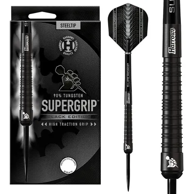 Set darts steel Harrows Supergrip Black Edition , 90% wolfram