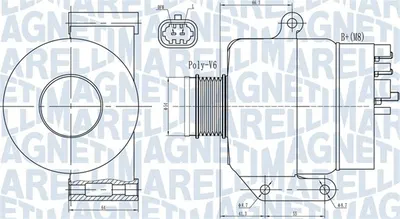 Alternator (14v, 120a) Potrivit Opel Corsa D, Corsa D Hatchback, Meriva B; Renault Megane Ii 1.3d 1.5d 02.04-11.14