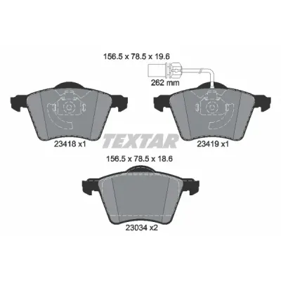 Set placute frana, frana disc TEXTAR 2341801