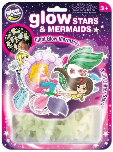 Stickere fosforescente Brainstorm Glow - Stele si sirene, 43 de bucati