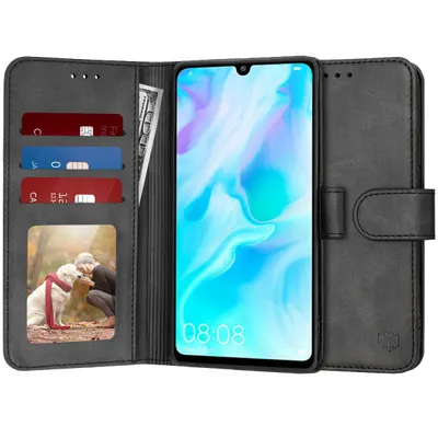 Husa pentru Huawei P30 lite New Edition / P30 lite, Techsuit, Diary Book, Neagra