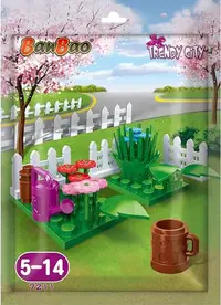 Mini set de construcții BanBao - Grădină de flori, 25 de piese