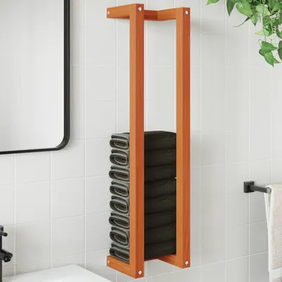 vidaXL Suport prosoape, maro ceruit, 23x18x90 cm, lemn masiv pin