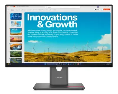Monitor IPS LED Lenovo ThinkVision 23.8inch P24QD-40, QHD (2560x1440), HDMI, DisplayPort, Pivot, 120 Hz, 4 ms (Negru)