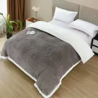 Patura Cocolino cu Fluturi 3D cu Blanita Sherpa, 200x230 cm – Confort si Eleganta de la Johny Home Pucioasa, Gri inchis