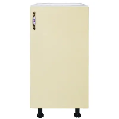 Corp inferior cu 1 usa Zebra, Alb/MDF Vanilie, fara blat, 40 x 82 x 50 cm