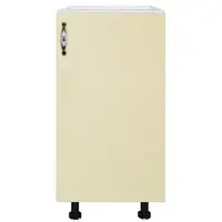 Corp inferior cu 1 usa Zebra, Alb/MDF Vanilie, fara blat, 40 x 82 x 50 cm